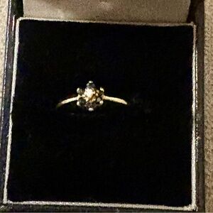 10K diamond and sapphire ring